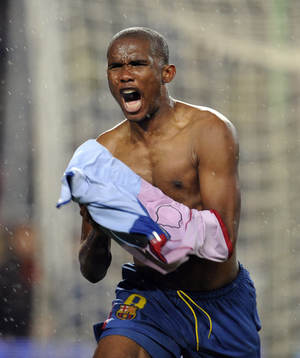 Samuel Etoo, jubel, glädje