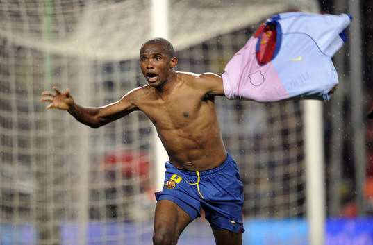 Samuel Etoo, jubel, glädje