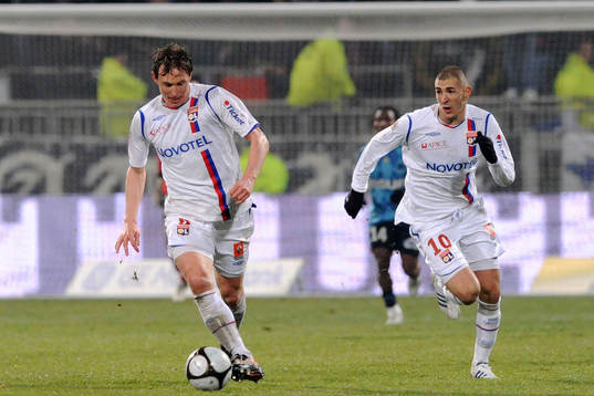 Kim Källström och Karim Benzema, Lyon