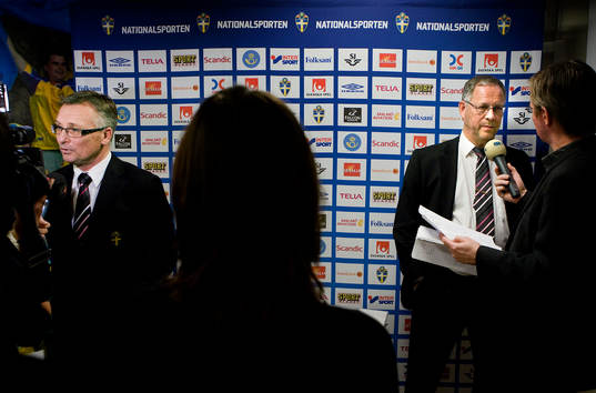 Roland Andersson, Ass. förbundskapten och Lars Lagerbäck,