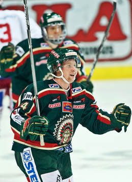 Martin Röymark gör 2-1 till Frölunda, jubel