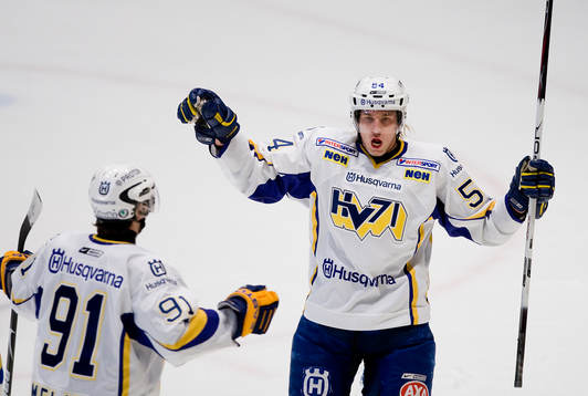 David Fredriksson och Björn Melin, HV71 jubel tillsammans