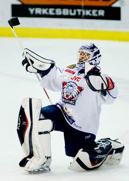 Daniel Henriksson, målvakt, Linköping jubel