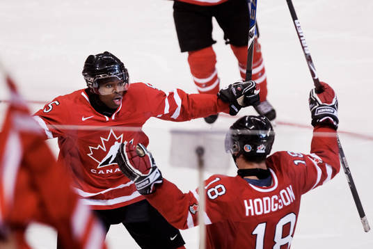 PK Subban och Cody Hodgson, Kanada, jubel