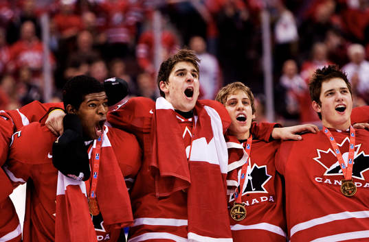 Kanada-spelarna, med PK Subban och John Tavares i spetsen,