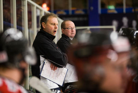 Göran Karlström, tränare och Peo Larsson, sportchef