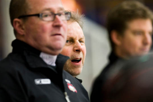 PeO Larsson, sportchef och Göran Karlström, tränare