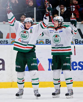 Mathias Tjärnqvist och Mattias Sjögren, Rögle, jubel
