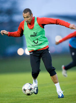 Henrik Larsson gjorde sin första träning