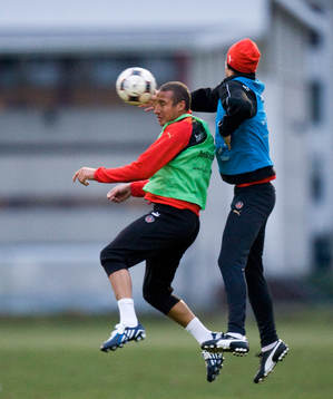 Henrik Larsson gjorde sin första träning