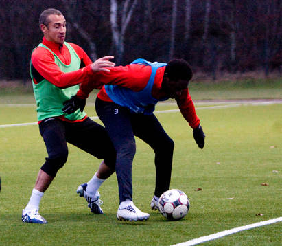 Henrik Larsson gjorde sin första träning