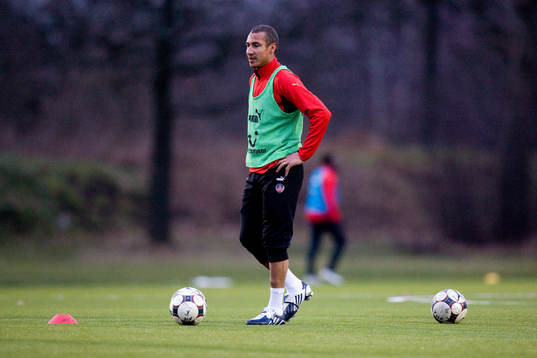 Henrik Larsson gjorde sin första träning