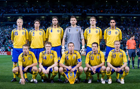 Lagbild, startelva, Bak fr.v. Alexander Farnerud, Patrik