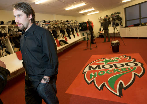 Ishockey, Presskonerens, Peter Forsberg är klar för Modo
