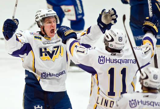 Teemu Laine, och Johan Lindström, jubel