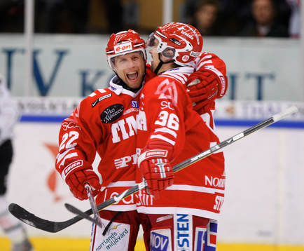 Martin Sonnenberg och Pär Styf,  jubel