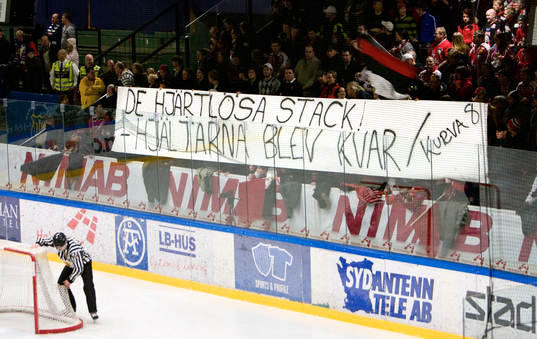Klacken sa sitt. Klack, banderoll