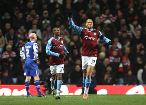 John Carew och Ashley Young, Ashton Villa, glädje, jubel