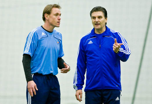 Zoran Lukic, tränare och Andrée Jeglertz, tränare
