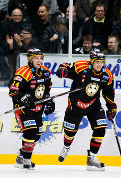Daniel Widing och Stephen Dixon, Brynäs, jubel
