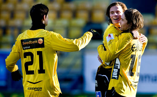 Henrik Svedberg, Niklas Hult, Daniel Nordmark, jubel