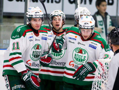 Mattias Sjögren, Chris Abbott och Cam Abbott,  jubel