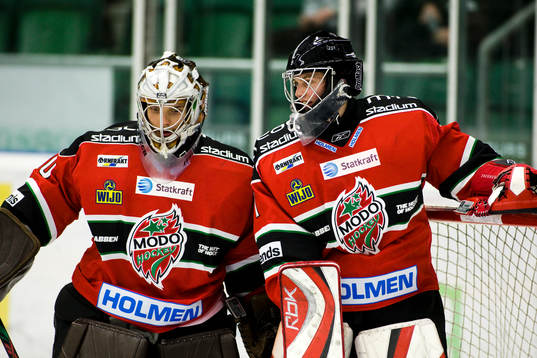 Michal Zajkowski och Niklas Svedberg, målvakt