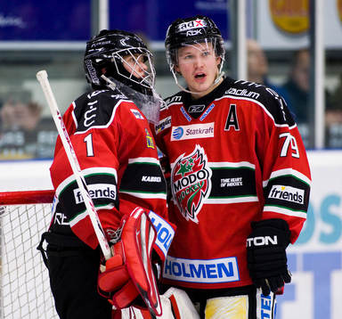 Niklas Svedberg, målvakt och Fredrik Warg, Modo