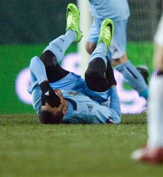 Robinho och City tappade poäng i Parken