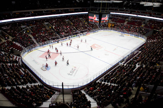 Fullsatt. Malmö Arena interiör