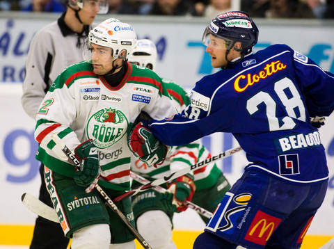 Peter Högardh, Rögle och Eric Beaudoin, Linköping