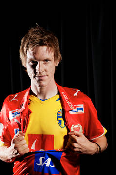Fotboll Rasmus Elm, Kalmar. Sverige A