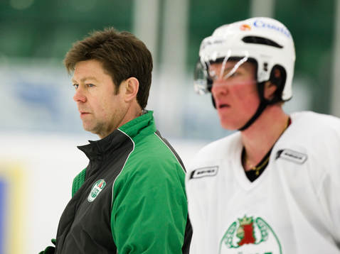 Gunnar Persson, tränare och Kenny Jönsson