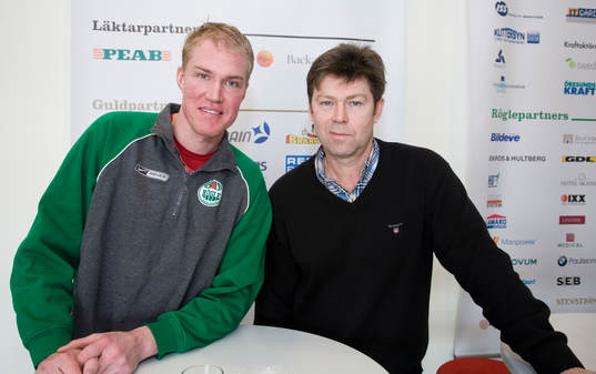 Gunnar Persson, tränare och Kenny Jönsson