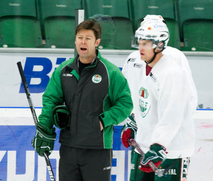 Gunnar Persson, tränare och Mathias Tjärnqvist