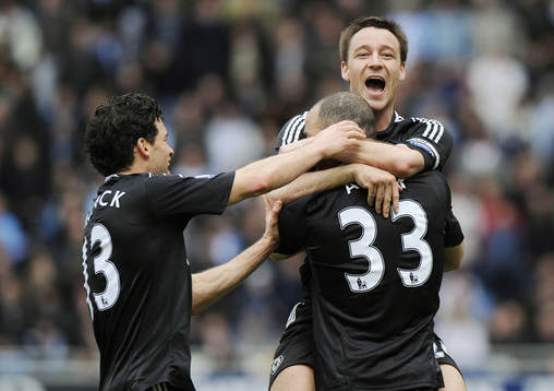 John Terry, glädje och jubel över andra målet för
