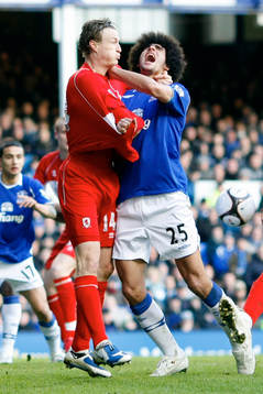 Robert Huth, Middlesbrough och Marouane Fellaini, Everton,