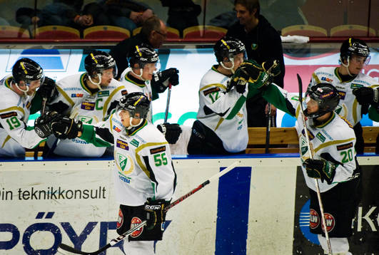 Martin Sevc (0-3) och Anders Bastiansen (0-2), Färjestad
