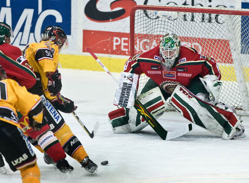 Johan Holmqvist, målvakt, Frölunda. Johan Harju, Luleå