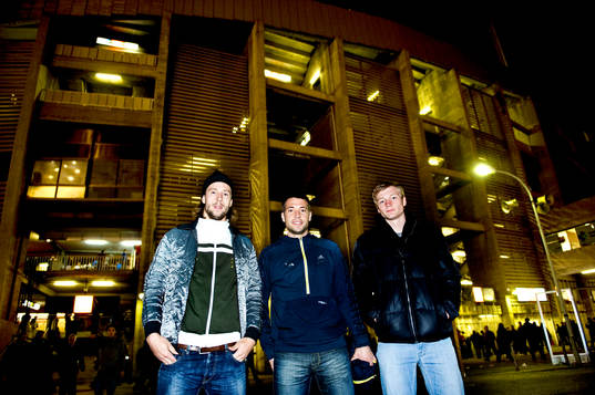 Mattias Bjärsmyr, Stefan Sleakovic, Erik Lund utanför