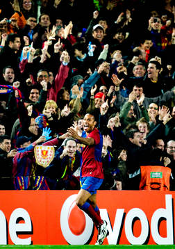 Thierry Henry, Barcelona, jubel