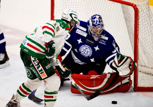 Sebastian Karlsson, Rögle och Jere Myllyniemi, målvakt,
