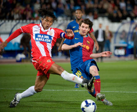 Acasiete, Almeria och Lionel Messi, Barcelona