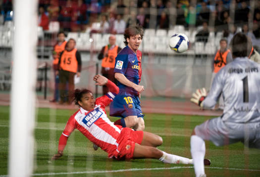Acasiete, Almeria och Lionel Messi, Barcelona
