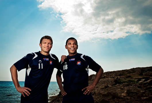 Marcus Allbäck och Álvaro Santos