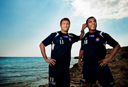 Marcus Allbäck och Álvaro Santos