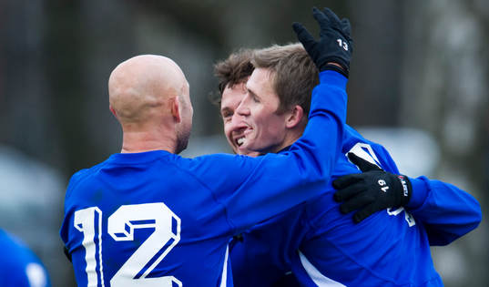Segermålet 4-3 på övertid, målskytten Peter Abelsson