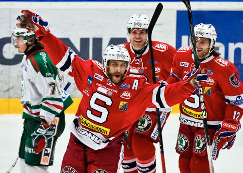 Peter Lorentzen, Rögle, Per Hallin och Daniel Josefsson,