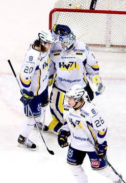 Stefan Liv, målvakt, Kamil Piros, Simon Önerud, jubel