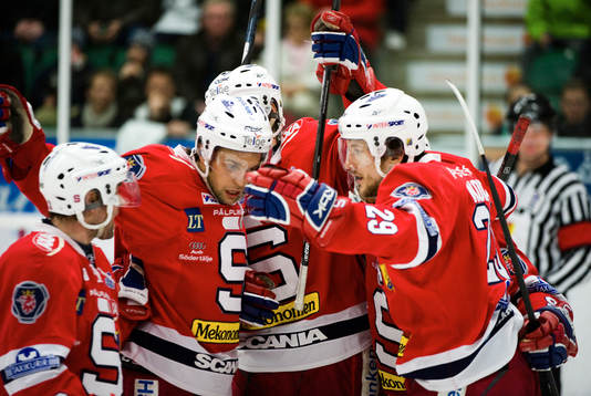 Tomas Kollar och Linus Videll, Södertälje, jubel
